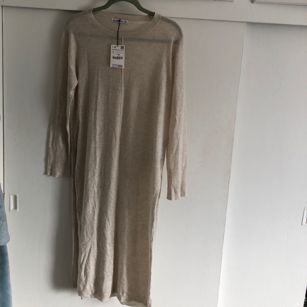 Zara long cream sweater